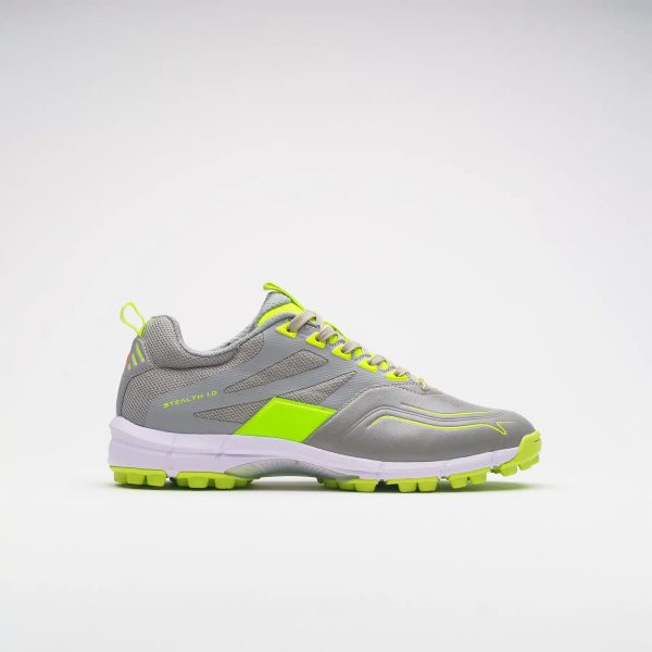 Grays Stealth 1.0 Hockey Shoes – Grey/Fluo - Image 2