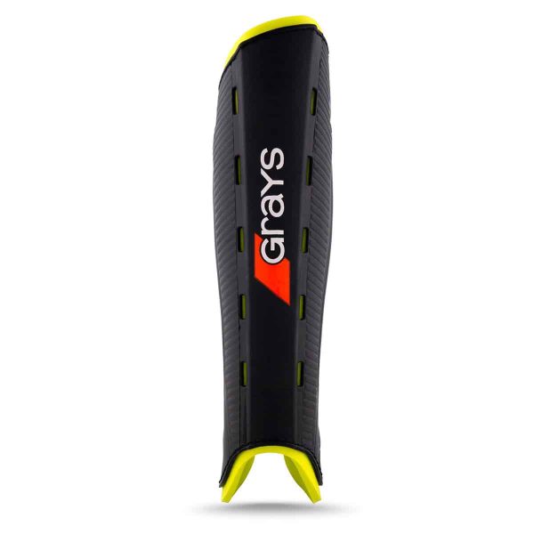 Grays G600 Hockey Shinguard – Black/Fluoro - Image 2